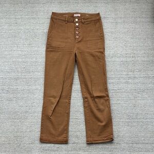 DL1961 Marianna Hewitt Jerry High-Rise Straight Pants in Caramel